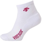 Vフィットスーパーショートソックス DVB-9038 (WMZ)ホワイト×マゼンタ 25-28cm [バレーボール ソックス]