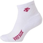 Vフィットスーパーショートソックス DVB-9038 (WMZ)ホワイト×マゼンタ 28-31cm [バレーボール ソックス]
