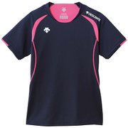半袖ライトゲームシャツ DSS-5421W (NVY)ネイビー×Pピンク XO-Bサイズ [バレーボール 半袖シャツ レディース]
