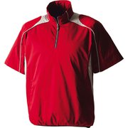 プルオーバーコート STD-465 (RED)レッド×シルバー Oサイズ [野球ウェア コート]