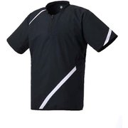 半袖ウインドジャック PJ-327 (BLK)ブラック Lサイズ [野球ウェア シャツ]