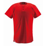 2ボタンシャツ DB-1012 (RED)レッド XOサイズ [野球ウェア ユニフォームシャツ]