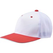 フロントパネルキャップ C-7001 (WHRD)ホワイト×レッド Lサイズ [野球ウェア アクセサリ キャップ]