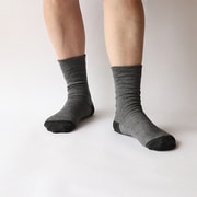 MEN’S 内側シルク2重編み靴下 ウール SO5078-02