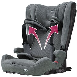【美品】エールべべ パパット2 プレミアム CF530 ナチュラルダークグレー 1歳からのジュニアシート パパット2 ISOFIX取付タイプ | 日本製