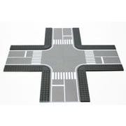 SS2-03 PREZZA BACKGROUND PBGR LINE MS GRADE 1/144 市街地の十字路 往復2車線 [フィギュア用アクセサリー]