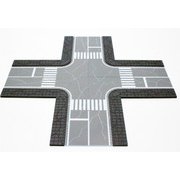 SS2-04 PREZZA BACKGROUND PBGR LINE MS GRADE 1/144 壊れた市街地の十字路 往復2車線 [フィギュア用アクセサリー]