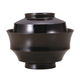 山中塗 木製 煮物椀 4.3駒型 13cm 欅 黒摺 SO-0538