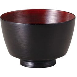 山中塗 木製 汁椀 3.7胴張 約11cm 欅 見付布根来 SO-0540