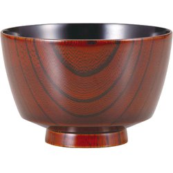 扇屋】オークヴィレッジ 天然目 欅 汁椀 10客 幅 約12cm 高さ 約
