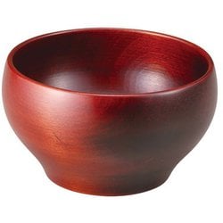 山中塗 木製 ボウル 汁椀 S 約10cm 桜 丸椀 赤 SO-0550