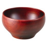 山中塗 木製 ボウル 汁椀 L 約12cm 桜 丸椀 赤 SO-0552
