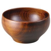 山中塗 木製 ボウル 汁椀 L 約12cm 桜 丸椀 茶 SO-0558