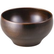 山中塗 木製 ボウル 汁椀 L 約12cm 桜 丸椀 こげ茶 SO-0561