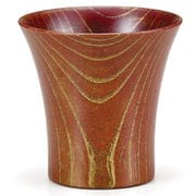 山中塗 木製 カップ 木箱入 欅 ゴールドレッド SX-0585