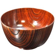 山中塗 木製 汁椀 4.3 欅 胴張 茶摺 SO-0503