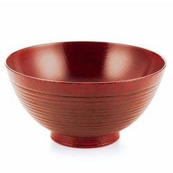 山中塗 木製 丼 5.8 欅 赤摺 SO-0447