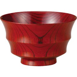 山中塗 木製 盃 2.8 欅 駒型 赤摺 SX-0574
