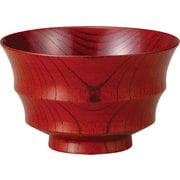 山中塗 木製 盃 2.8 欅 駒型 赤摺 SX-0574