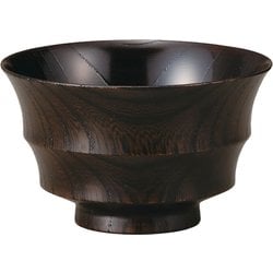 山中塗 木製 盃 2.8 欅 駒型 黒摺 SX-0575