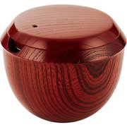 山中塗 木製 旅茶器 てまり 赤摺 SX-0470