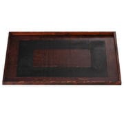 山中塗 木製 長角盆 13.0 錆 ブラウン SB-0091