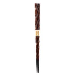 山中塗 木製 螺旋箸 滑り止め付 欅 茶摺 SF-0777