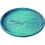 山中塗 Colorful 木製 パン皿 栓 6.5 ブルー SS-171