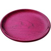 山中塗 Colorful 木製 パン皿 栓 6.5 レッド SS-172