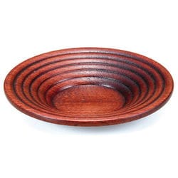 山中塗 木製 茶托 栓 4.0 ロクロ目 （5枚入） 赤摺 ST-0123