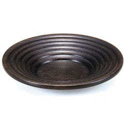 山中塗 木製 茶托 栓 4.0 ロクロ目 （5枚入） 黒摺 ST-0124