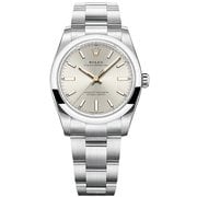 オイスターパーペチュアル34 銀 メンズ メタルバンド 並行輸入品 5年保証 124200