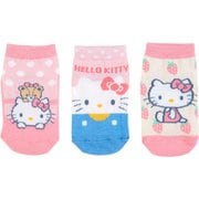 サンリオキャラクターズ キッズソックス 3足セット 10-12cm ハローキティ（ドット） [キャラクターグッズ]