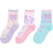 サンリオキャラクターズ キッズソックス 3足セット 19-21cm ミュークルドリーミー（ジュエル） [キャラクターグッズ]