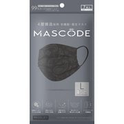 マスコード 不織布マスク メンズ&レディース ペイズリーブラック Lサイズ L06