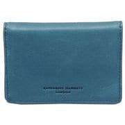 KATHARINE HAMNETT  LONDON（キャサリン ハムネット） soft（ソフト） 名刺入れ カードケース 国産高級ソフトレザー 490-57001 ブルー