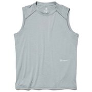 ストレッチメランジスリーブレスTシャツ Stretch Melange Sleeveless T-shirt GA61127P グレー(G) XLサイズ [ランニングウェア シャツ メンズ]