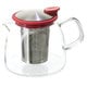 ベル ガラスティーポット 730ml レッド 810