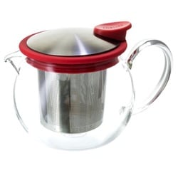 ボラ ガラスティーポット 444ml レッド 831