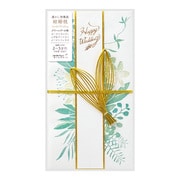 ミドリ 祝儀袋 金封528 結婚祝 透かし グリーンブーケ柄 25528006