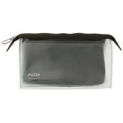 クリアポーチ mitte（ミッテ） マチタイプ ライトブラック S2312735