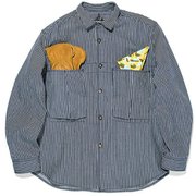 キャンプマン シャツ CAMP MAN SHIRTS OCW2009 HICKORY Lサイズ [アウトドア シャツ メンズ]