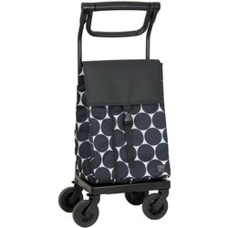 4輪ショッピングカート/23L ドットブラック GM-124