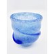 琉球ガラス 東新川拓也 泡宙吹きグラス 高さ9.0cm 口径8.0cm 青