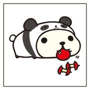 KB550K カピバラさん スタンプ 30×30 まねっこシリーズ パンダ ホワイトさん [キャラクターグッズ]