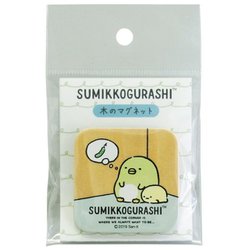 SG201PG すみっコぐらし スクエアウッドマグネット ぺんぎん？ [キャラクターグッズ]