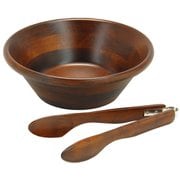 サラダボウル&トング24cmセット (ブラウン) 884971