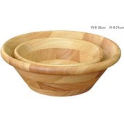天然木サラダボウル ナチュラル Φ18cm