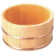 日本製 さわら湯桶（銅タガ/丸型）