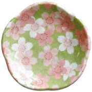 日本製 プチ風水・盛塩小皿（花型） 重ね桜